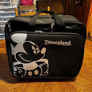 Disney Rolling Luggage - Mickey Mouse Design - Black and Silver - 15"